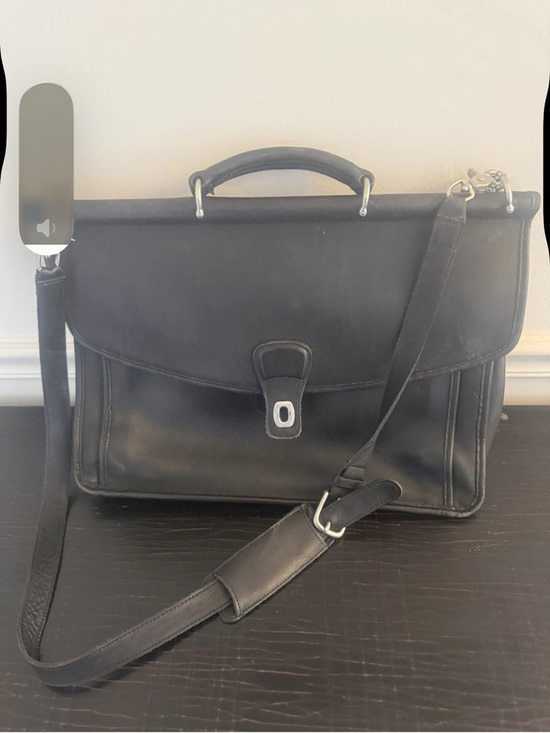 Coach Handbags - Coach Black Leather Laptop Briefcase with Shoulder Strap